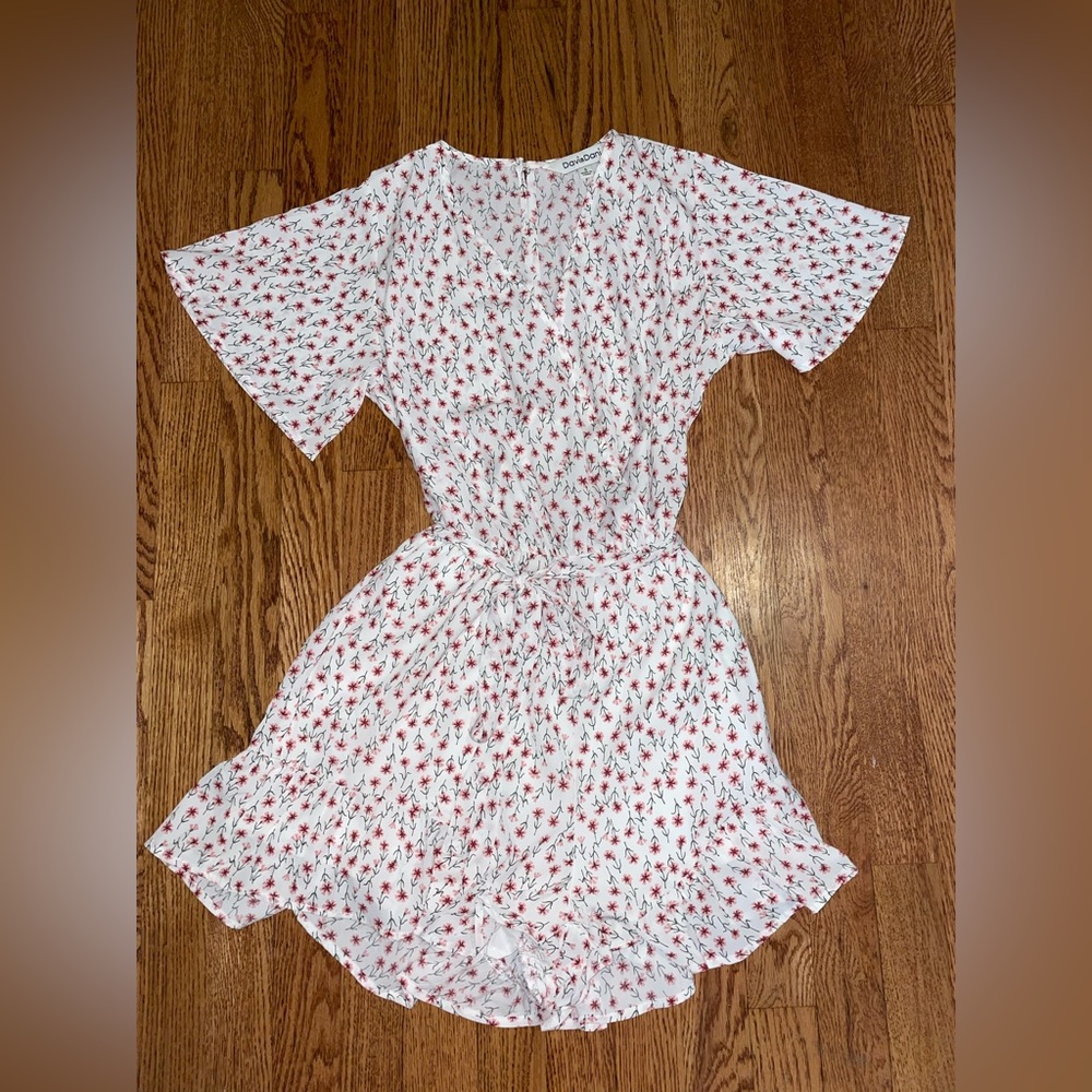 Pink flower romper